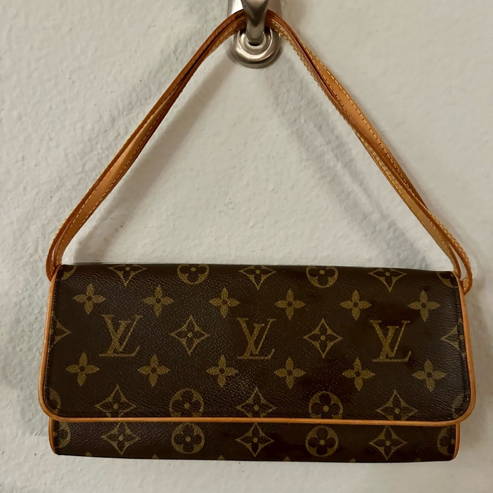 Louis Vuitton Monogram Clutch in Brown and Tan